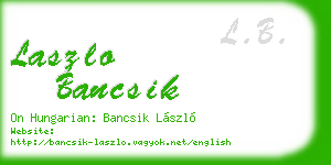 laszlo bancsik business card